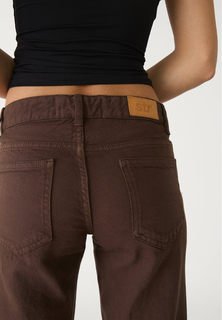 pantalon straight low waist