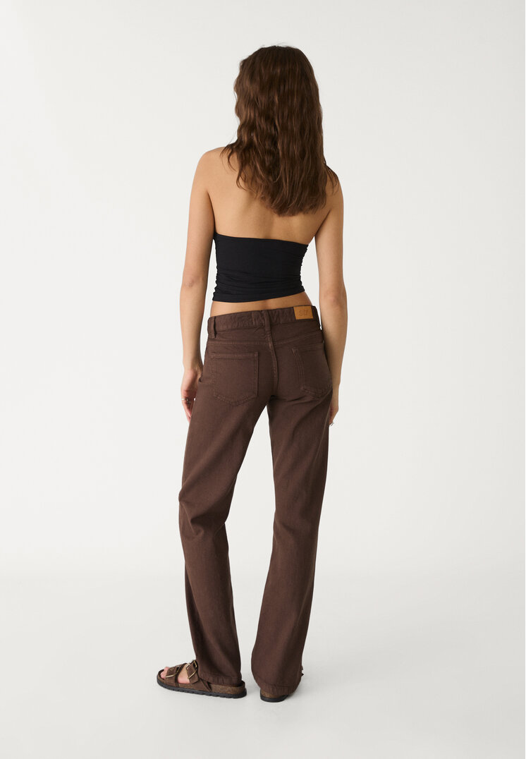 pantalon straight low waist