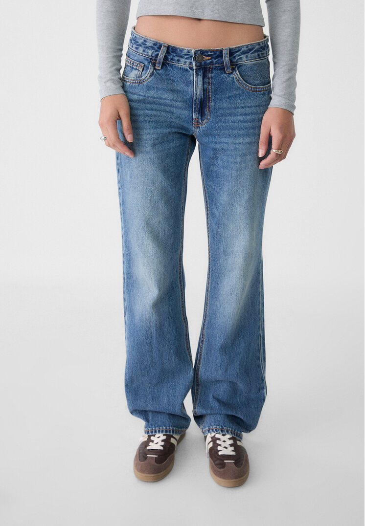 jeans straight low waist