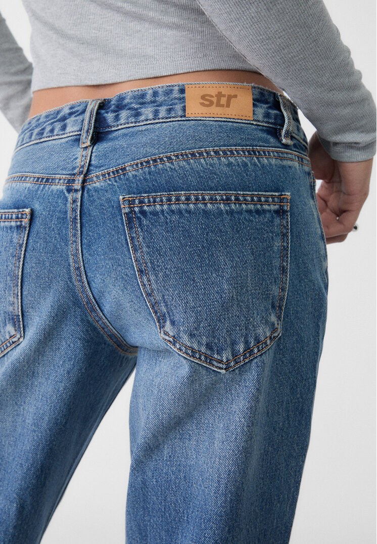jeans straight low waist