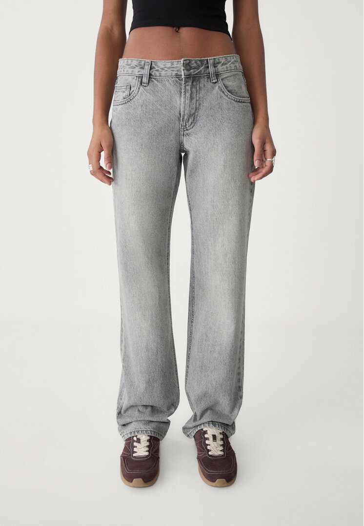 jeans straight low waist