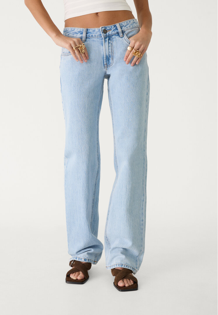 jeans straight low waist