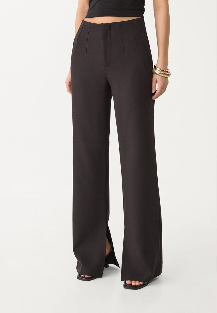 pantalon vestir flare abertura