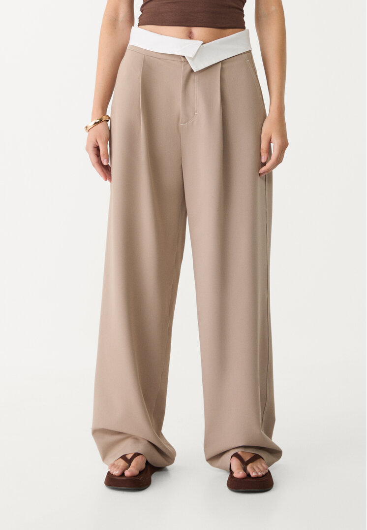 pantalon vestir cinturilla vuelta