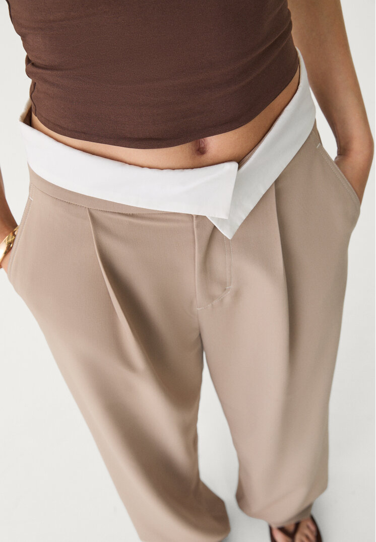 pantalon vestir cinturilla vuelta