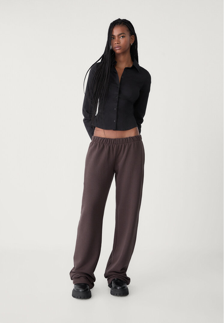 pantalon felpa wide leg