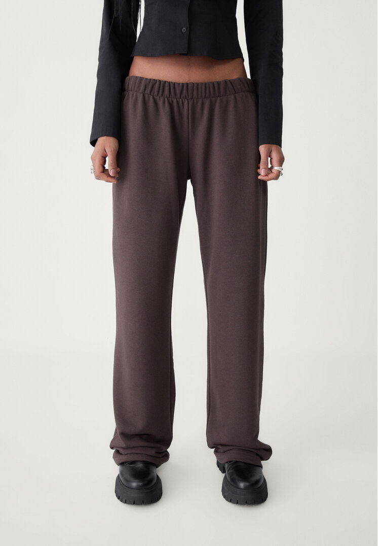 pantalon felpa wide leg