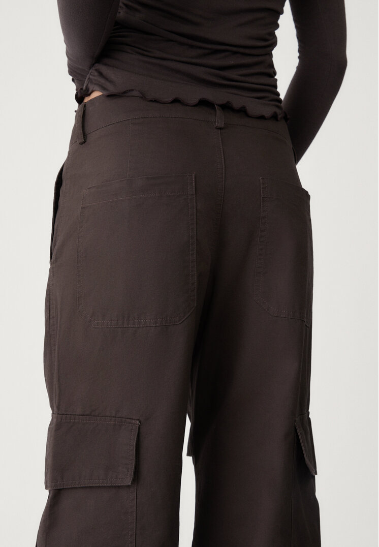 pantalon cargo wide leg