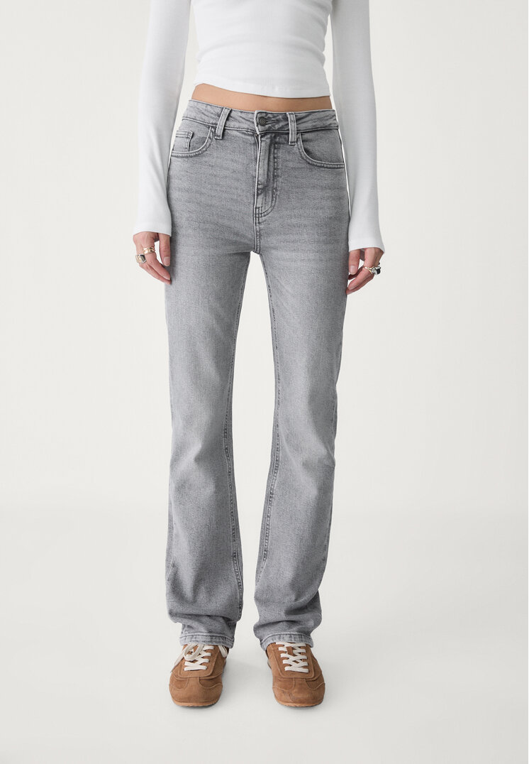 jeans straight high waist comfort