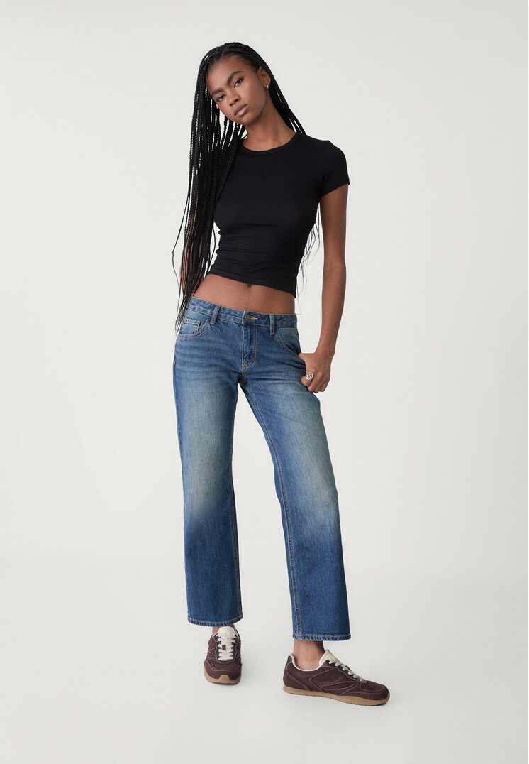 jeans straight fit cropped