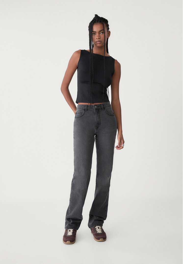 jeans straight fit regular waist comfort