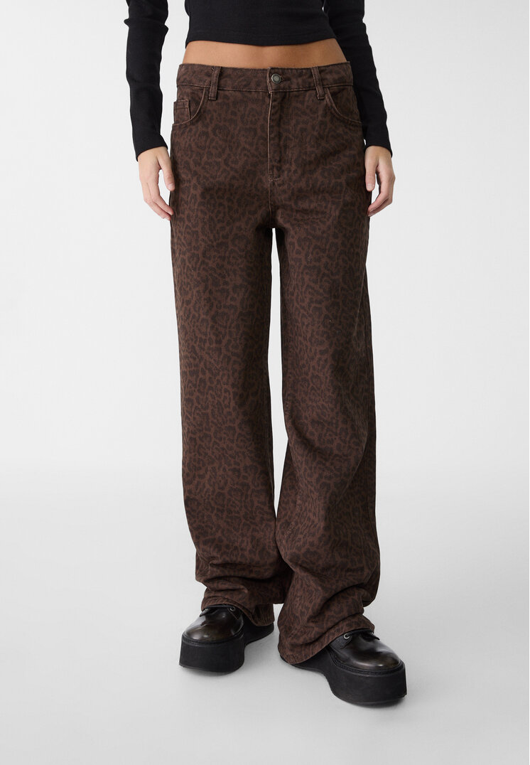 jeans baggy leopardo