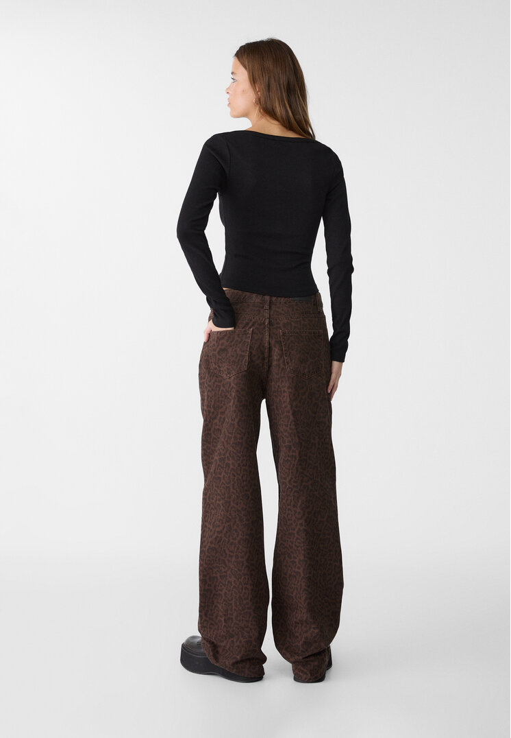 jeans baggy leopardo