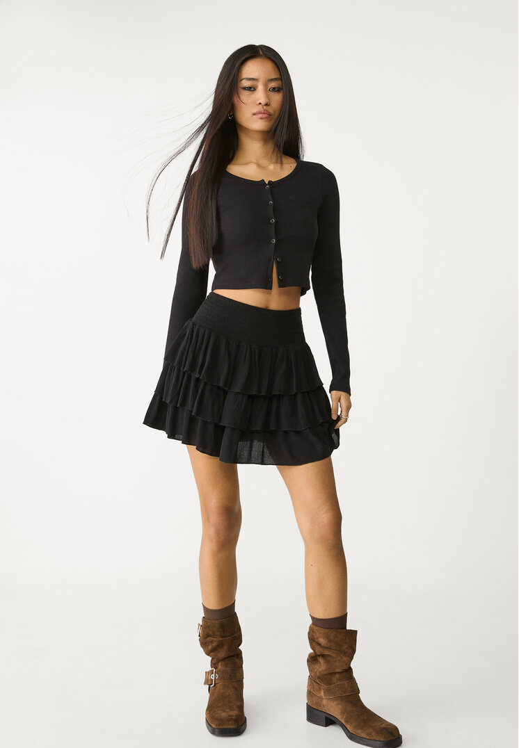 falda mini volantes