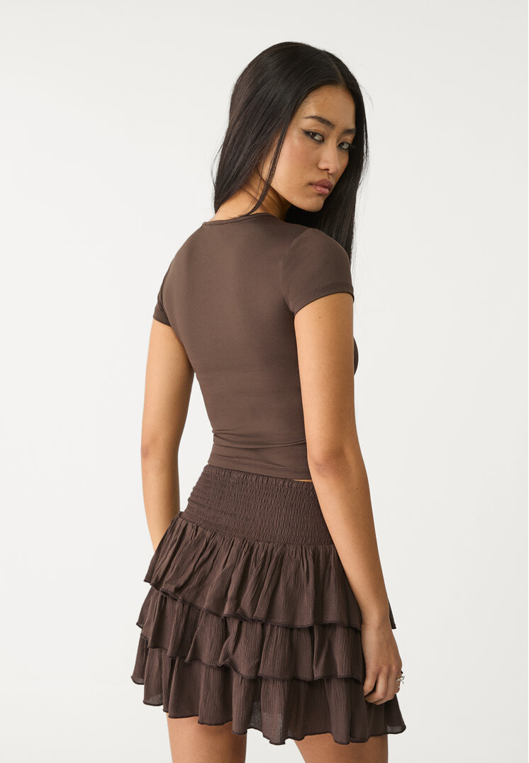 falda mini volantes