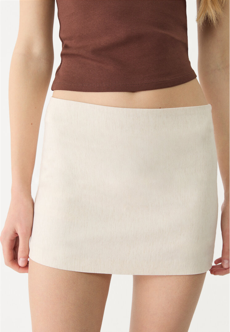 falda pantalon corta con lino