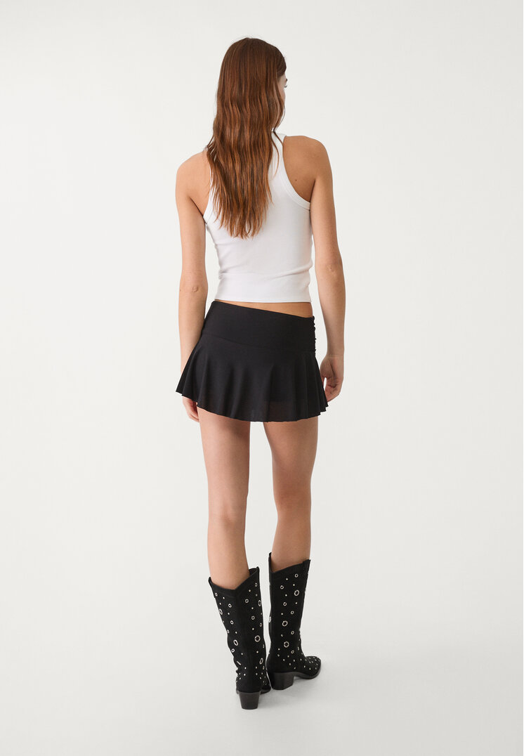 falda pantalon fluida frunce