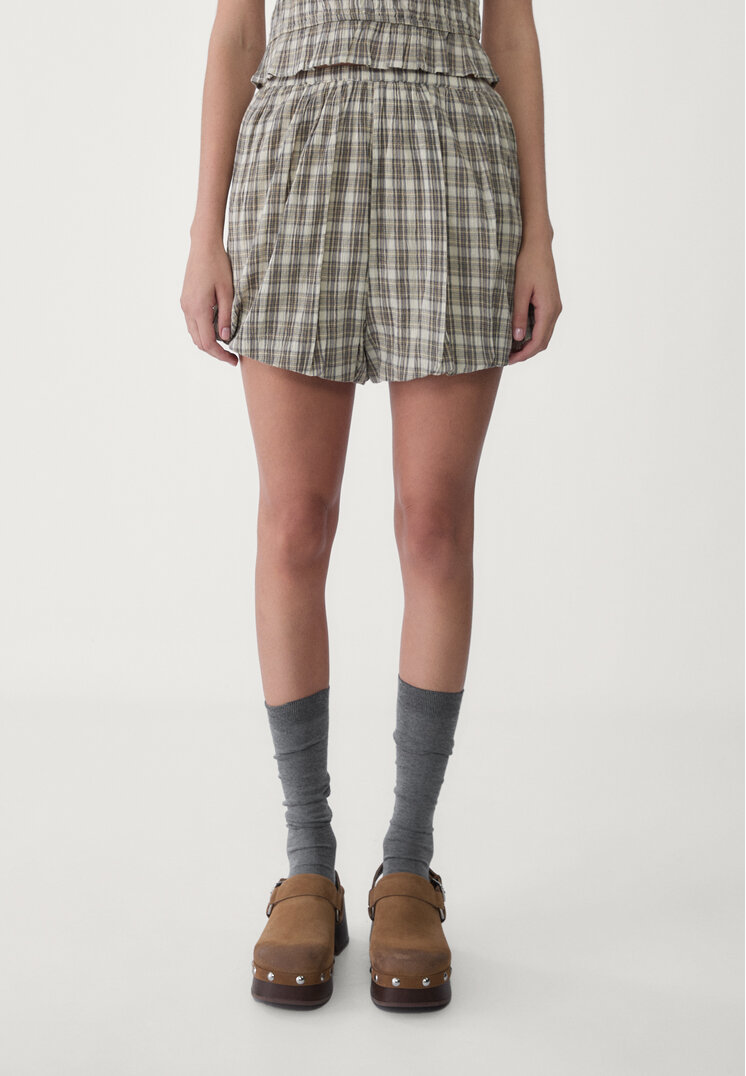 shorts globo cuadros