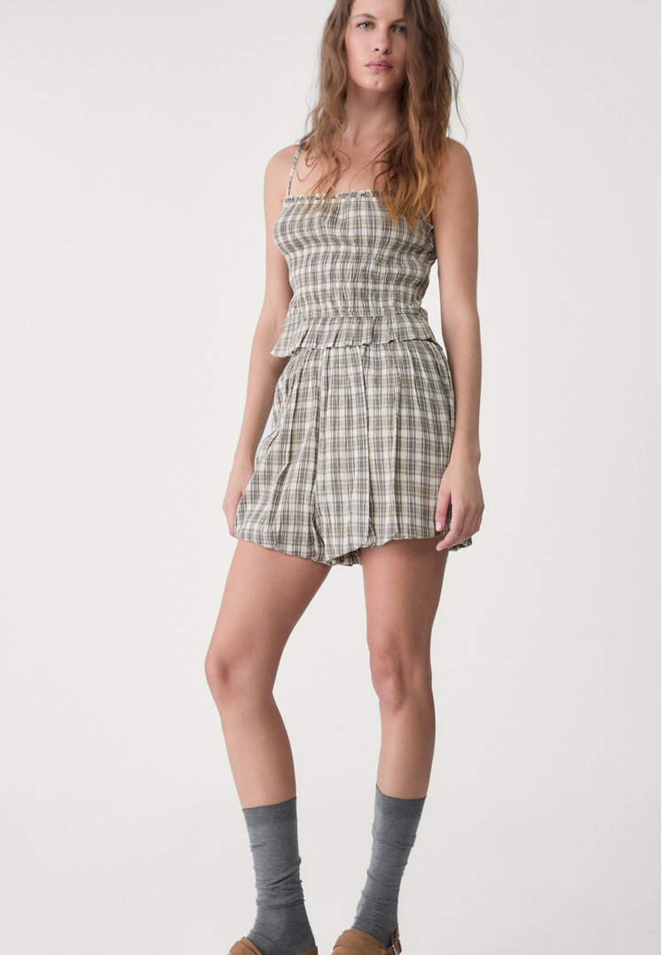 shorts globo cuadros