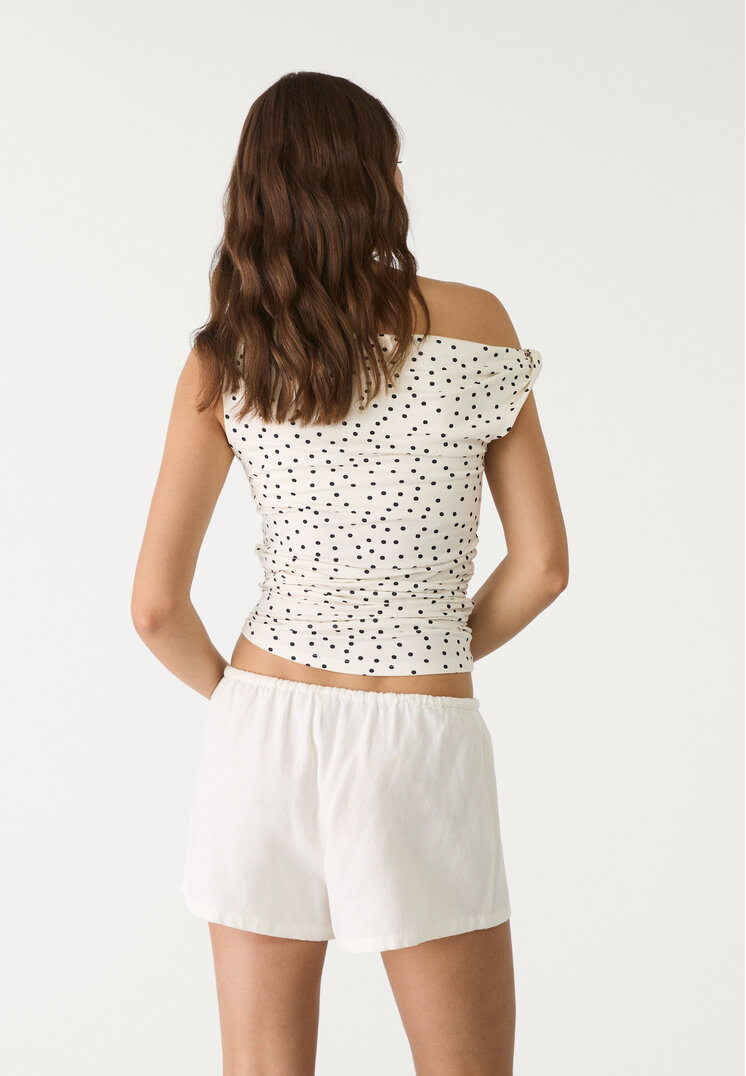 shorts cordon con lino