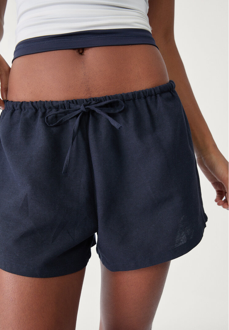 shorts cordon con lino