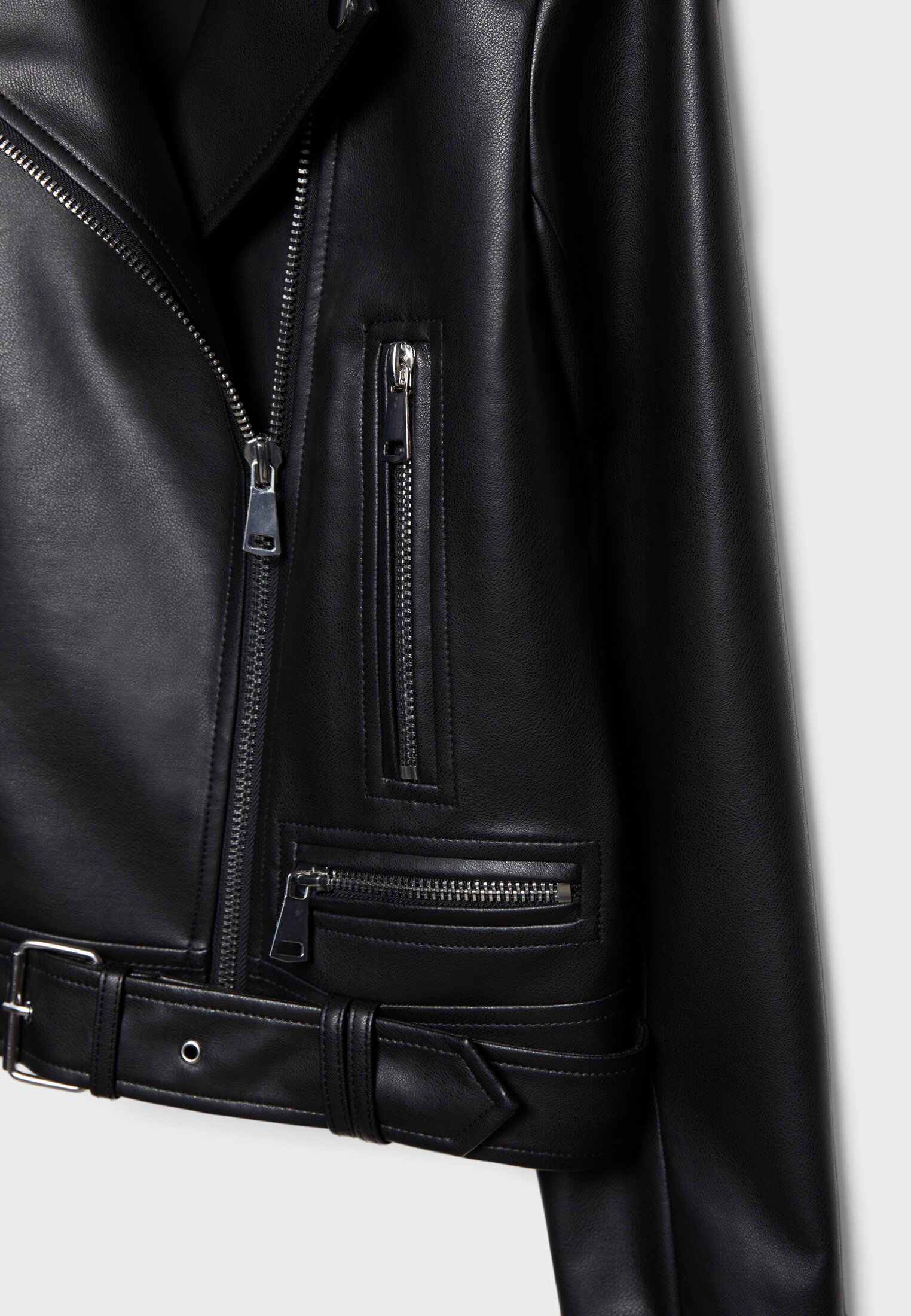 Faux leather biker jacket - Women's fashion | Stradivarius
