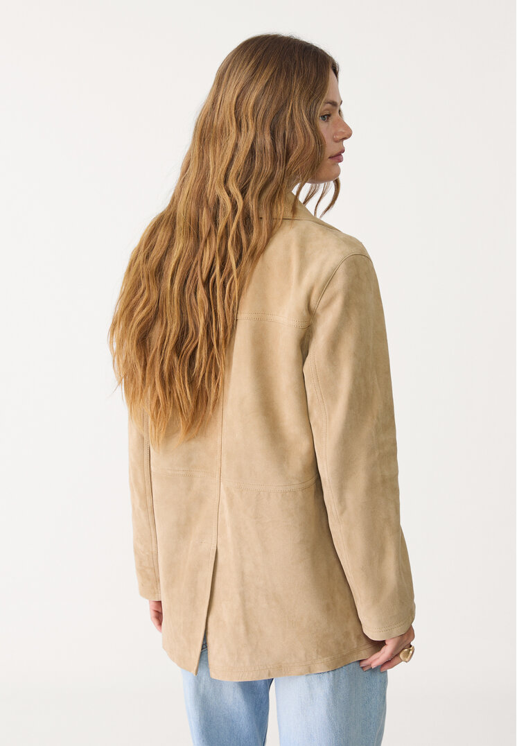 chaqueta americana 100 piel ante