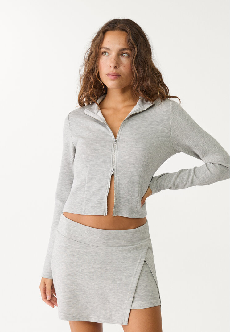 chaqueta cremallera tacto suave