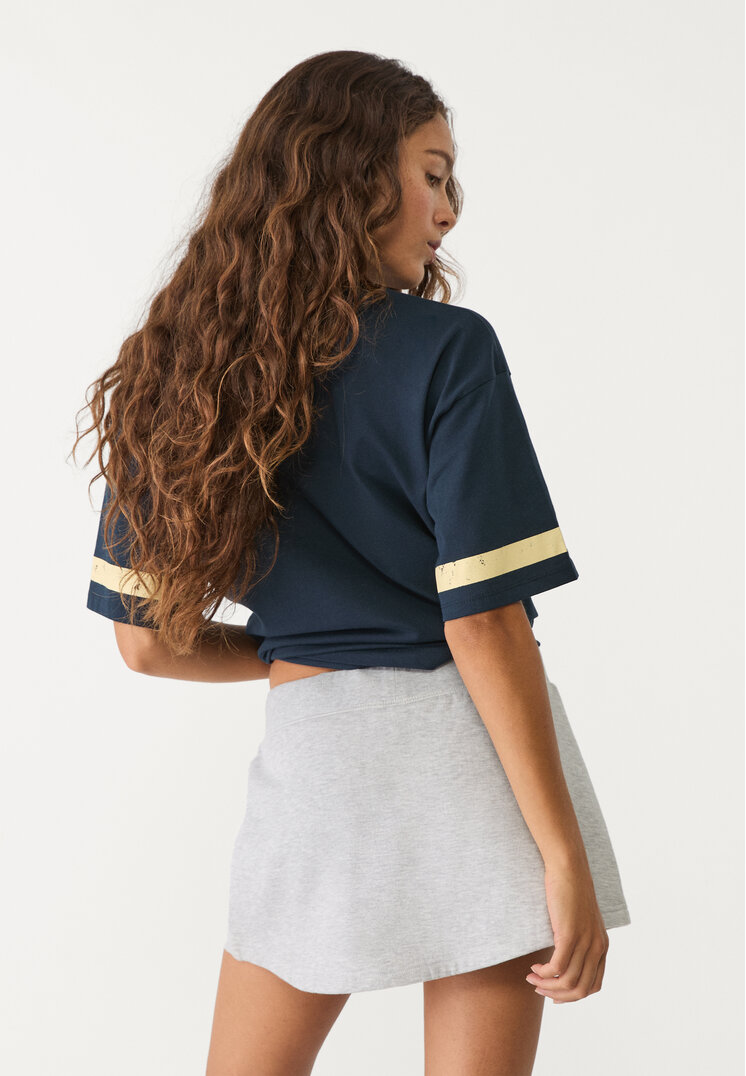 falda pantalon felpa cordones