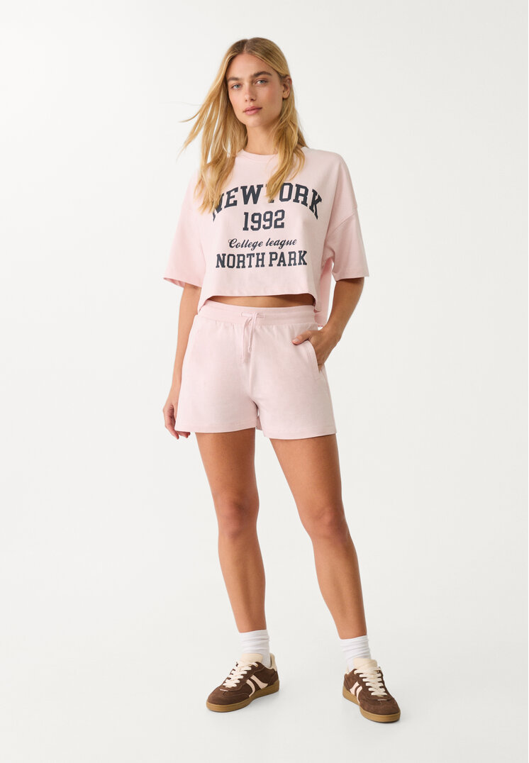 shorts felpa cordones