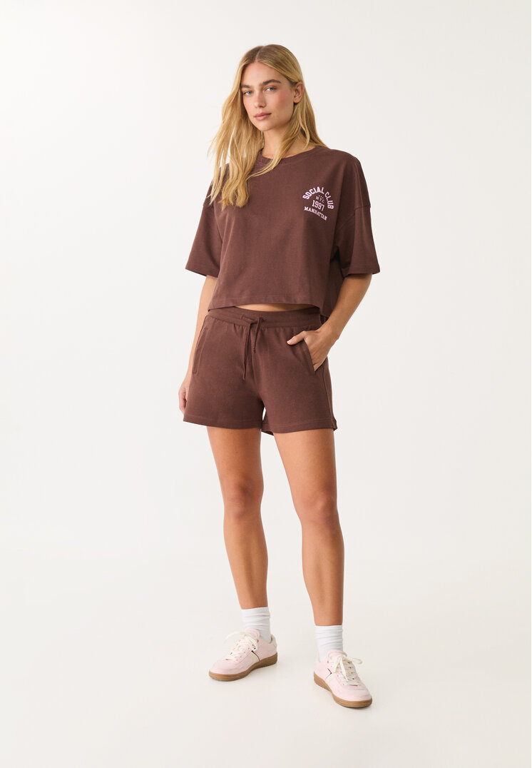 shorts felpa cordones