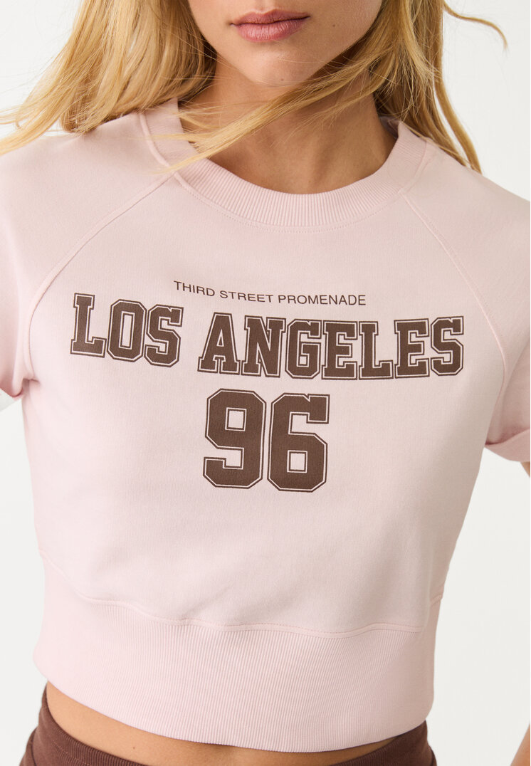 camiseta cropped texto