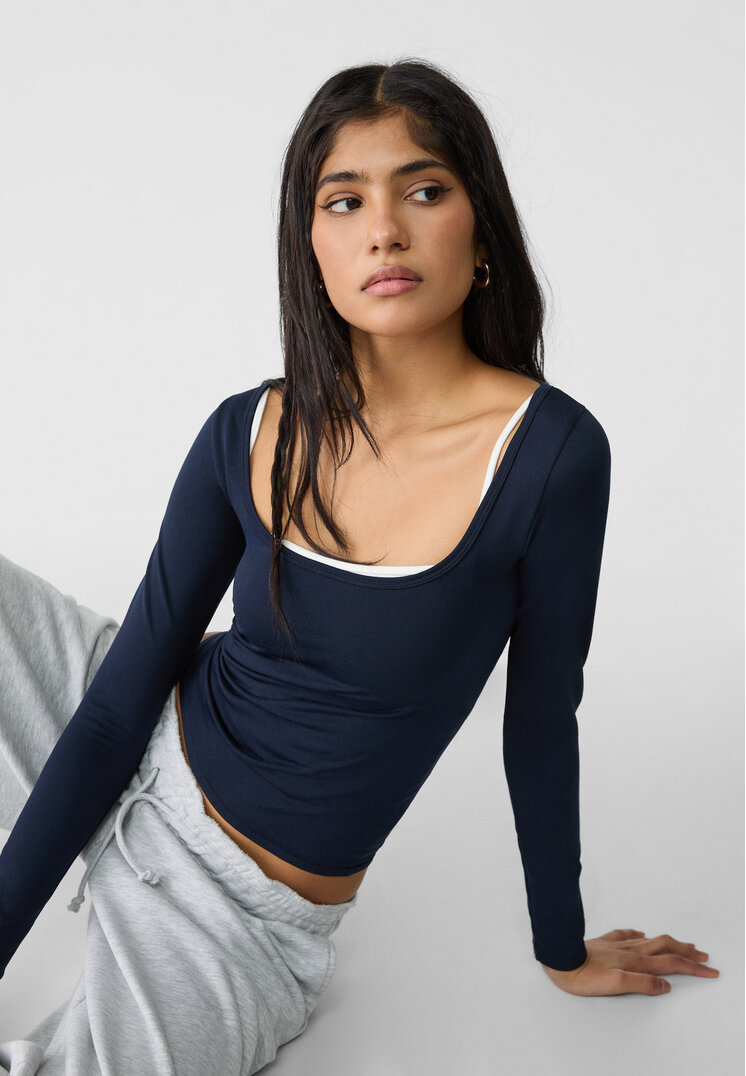 camiseta manga larga seamless