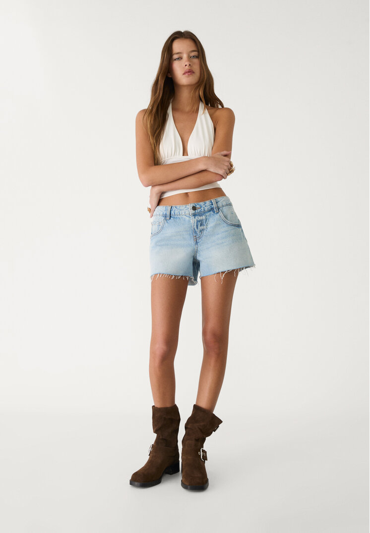 camiseta halter frunce