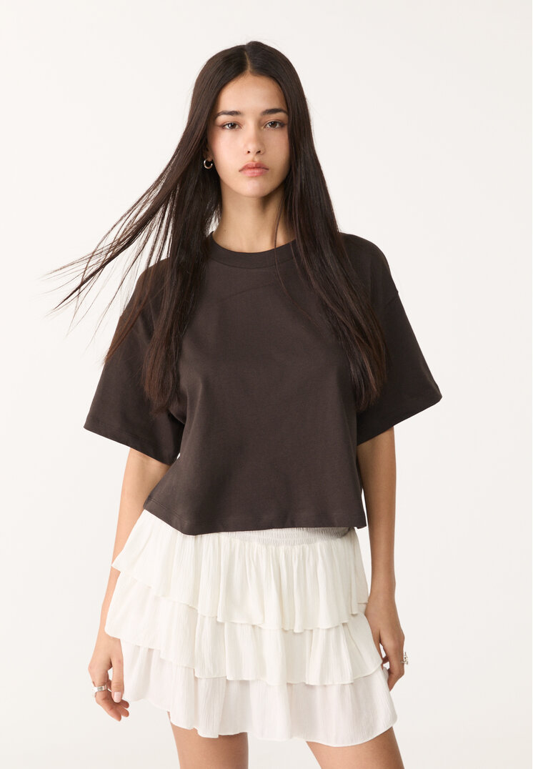 camiseta oversize crop