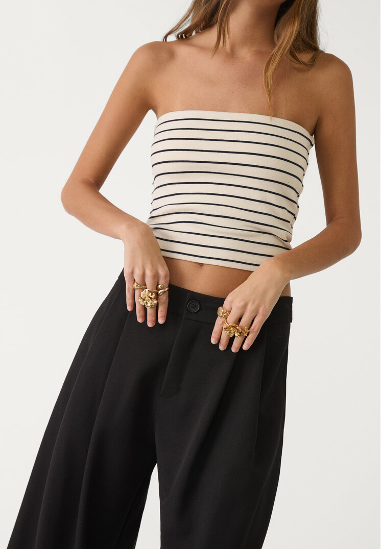 pantalon vestir wide leg pinzas