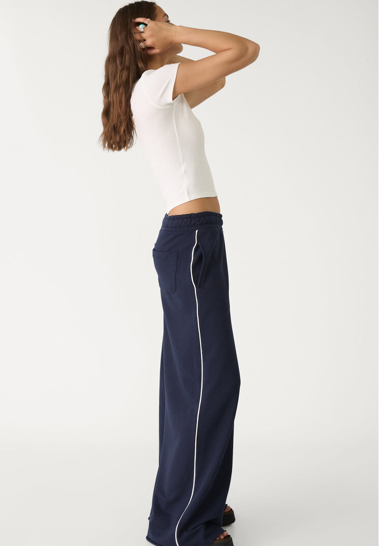 pantalon felpa wide leg vivo