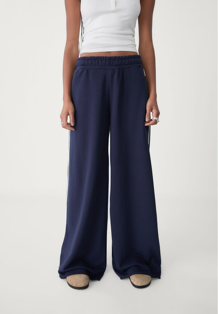 pantalon felpa wide leg vivo