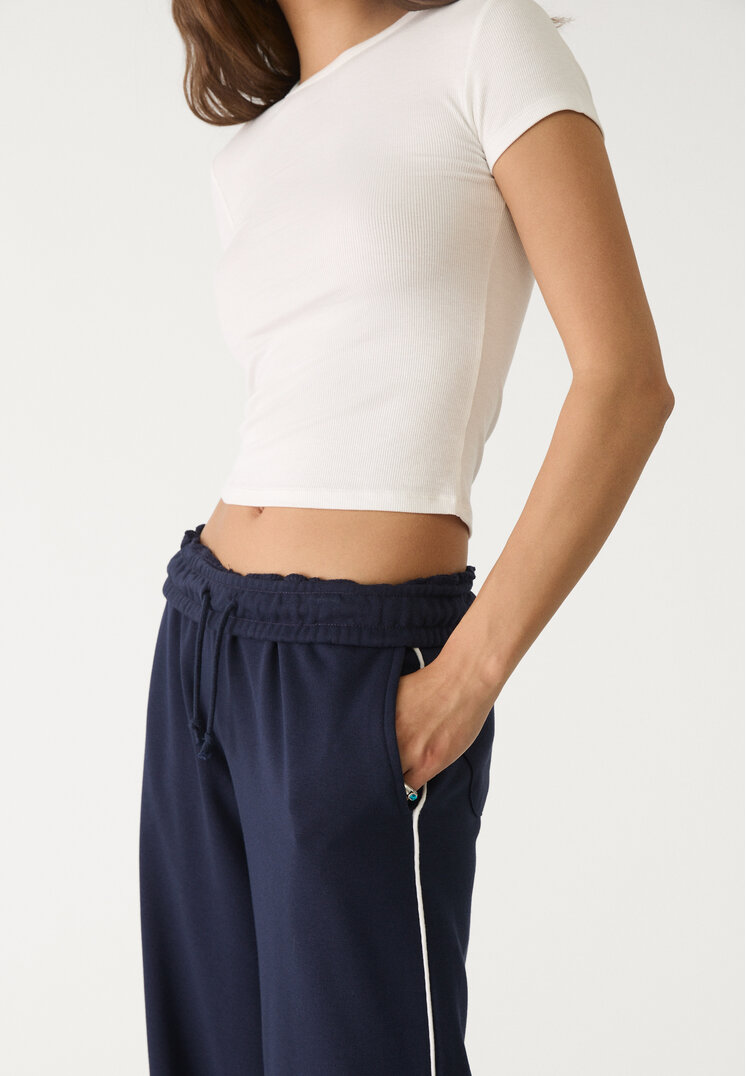 pantalon felpa wide leg vivo