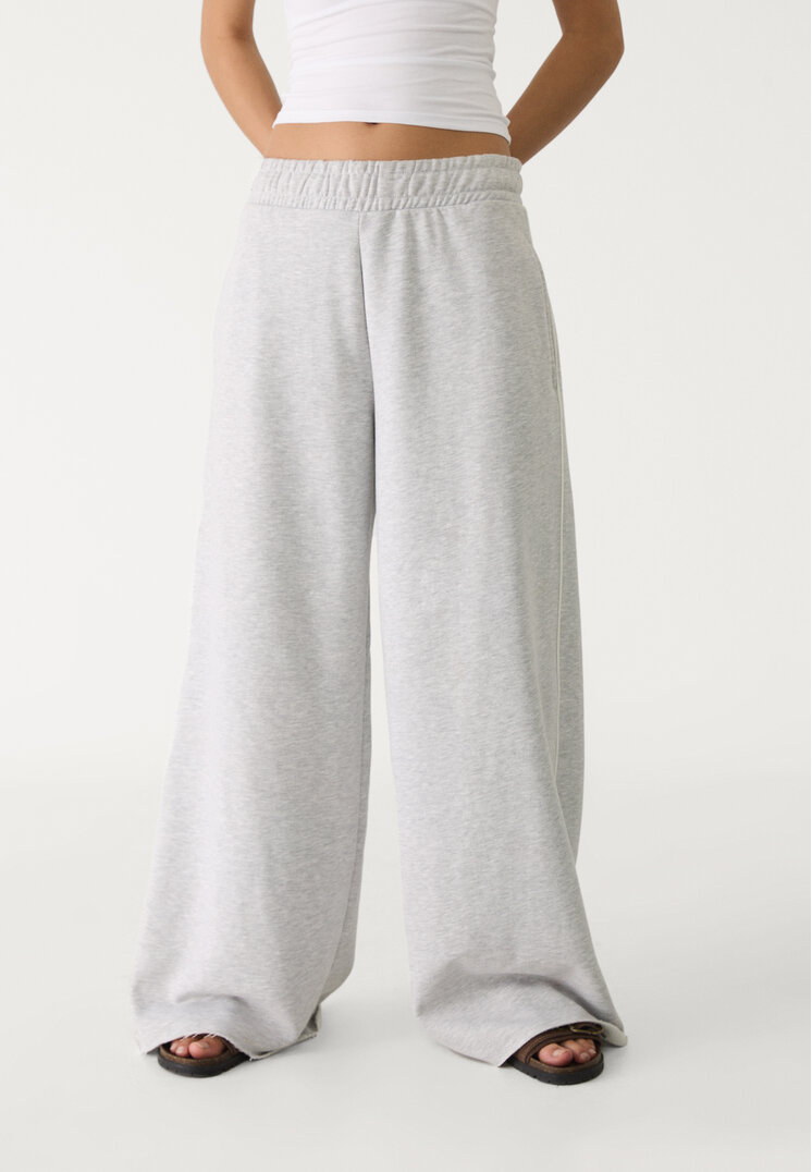 pantalon felpa wide leg vivo
