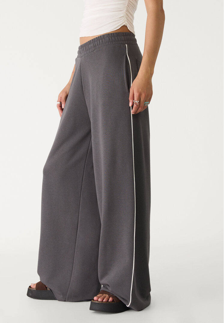 pantalon felpa wide leg vivo