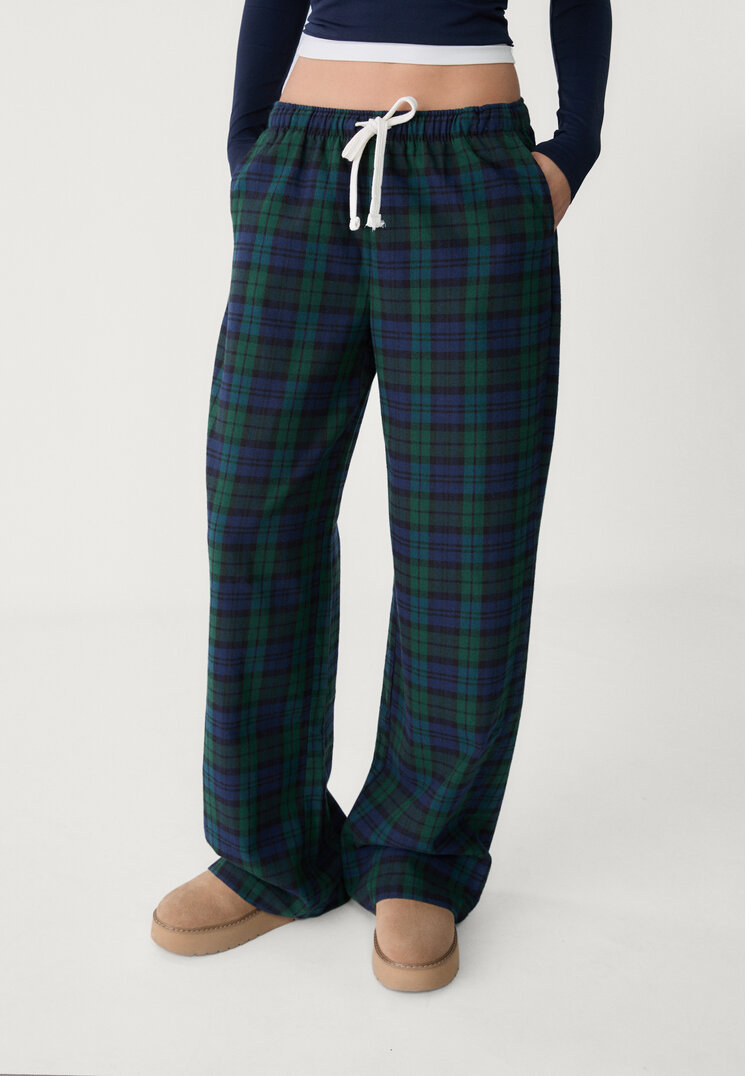 pantalon algodon cuadros