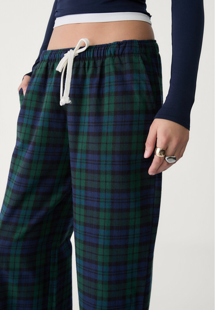 pantalon algodon cuadros