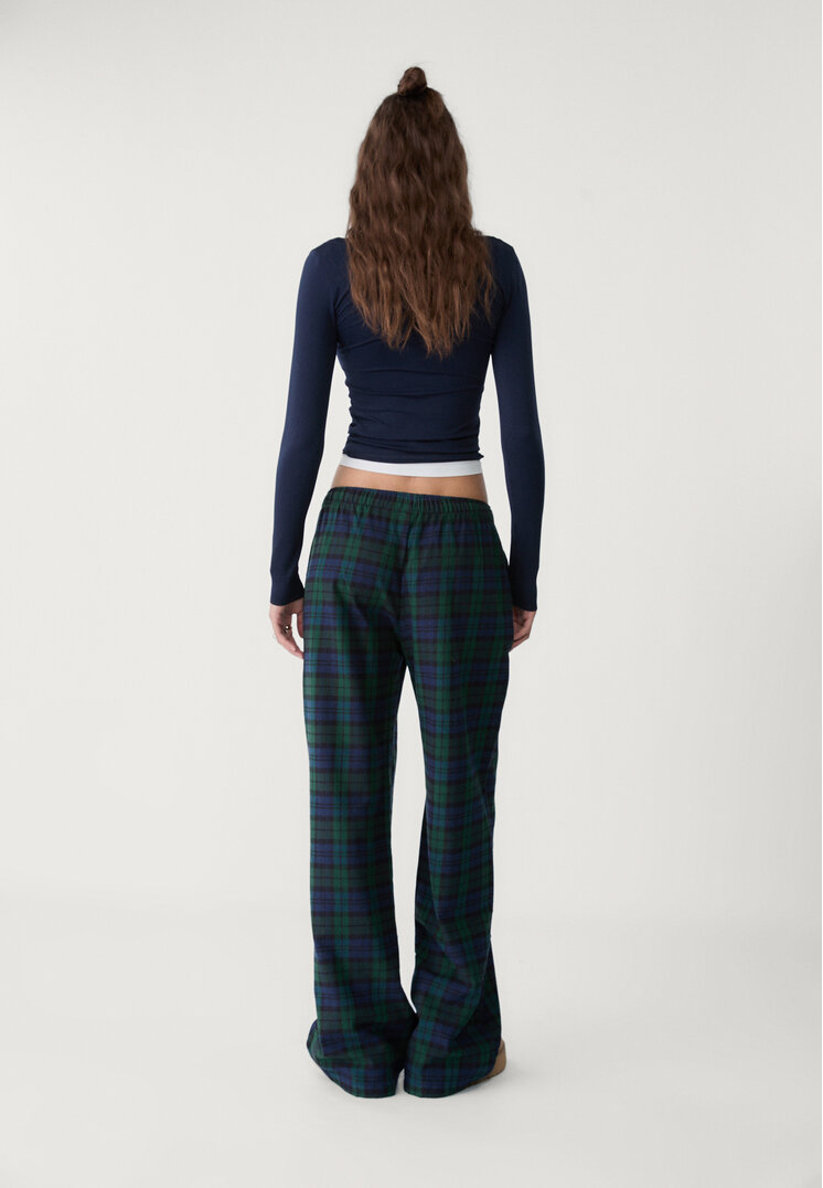 pantalon algodon cuadros