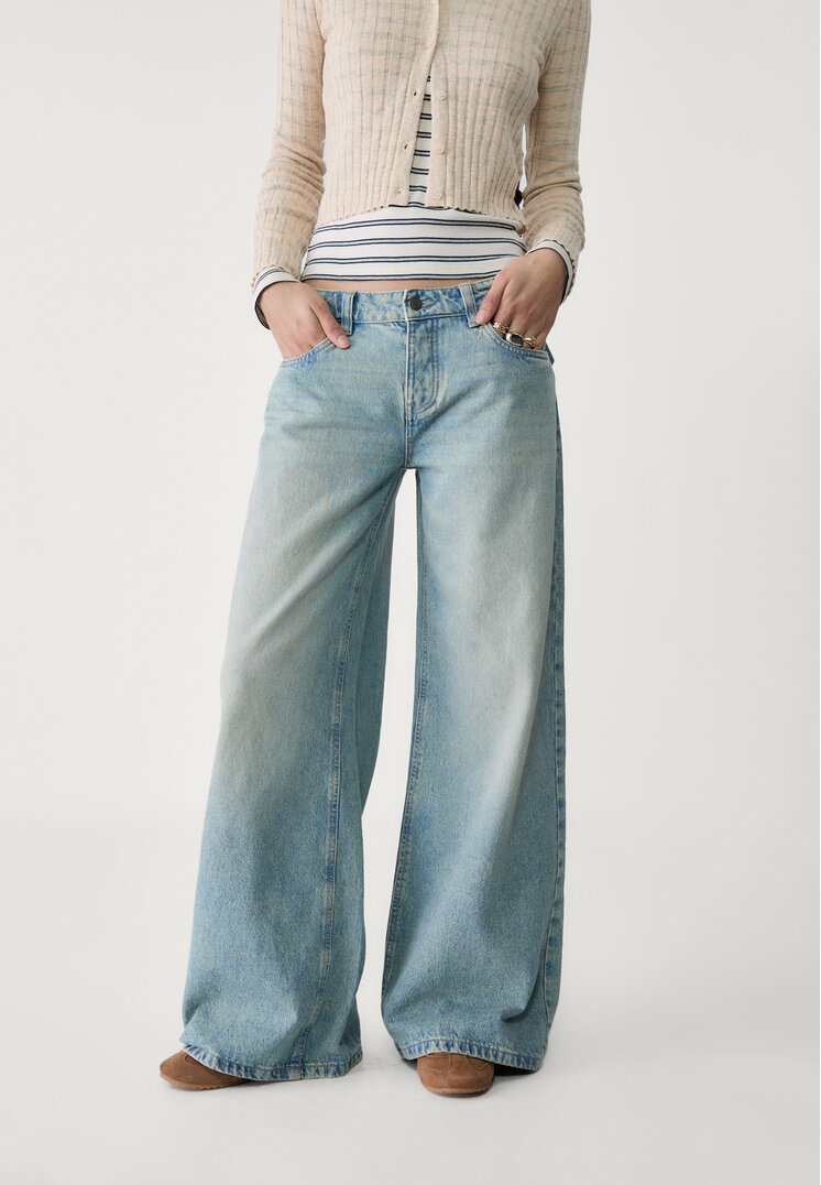 jeans wide leg low rise