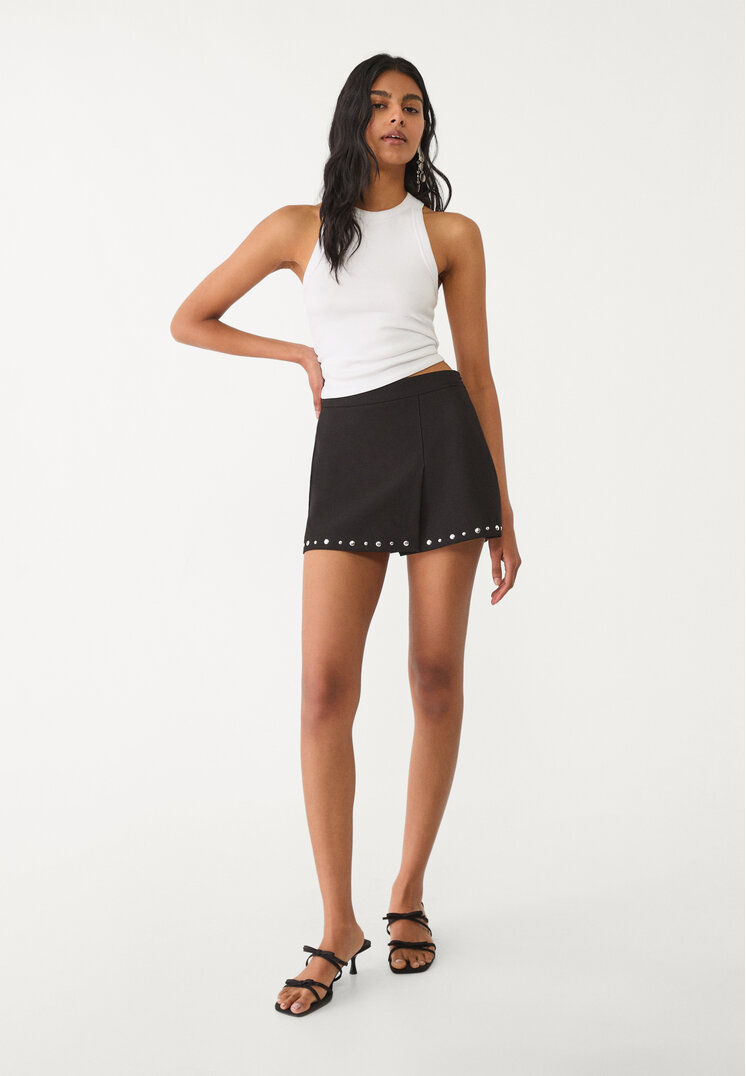 falda pantalon vestir tachas