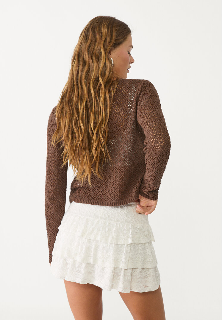falda pantalon fluida encaje