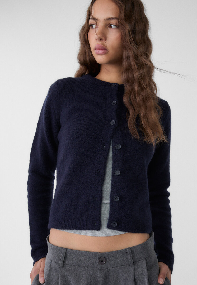 chaqueta botones punto