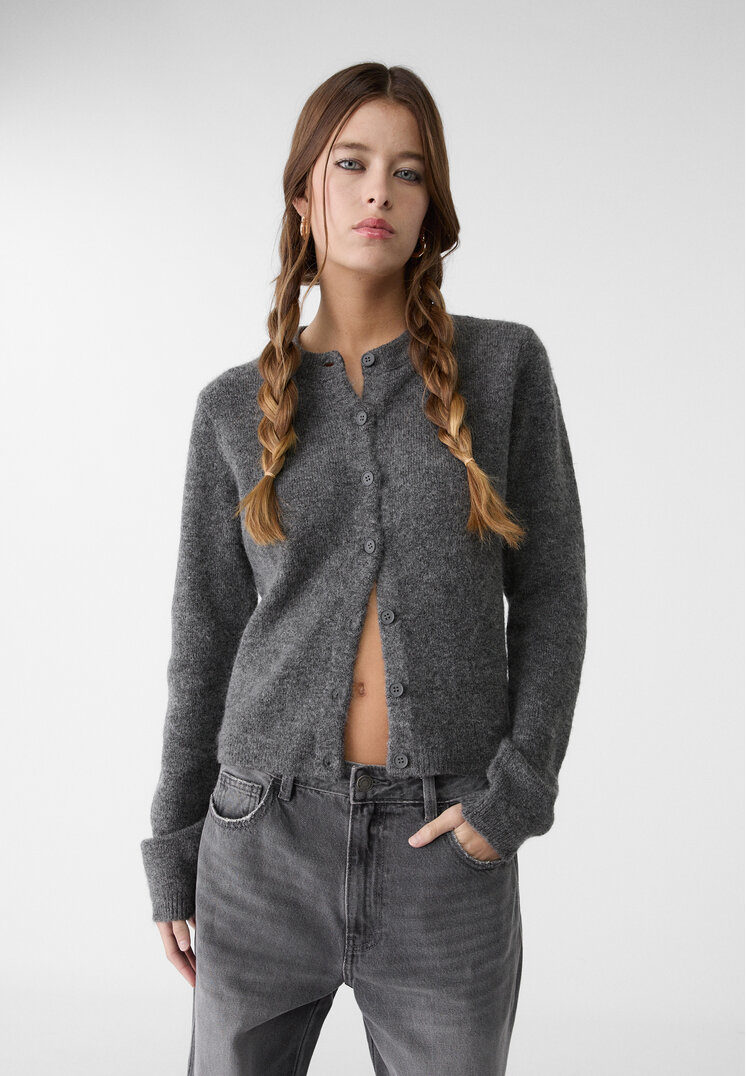 chaqueta botones punto