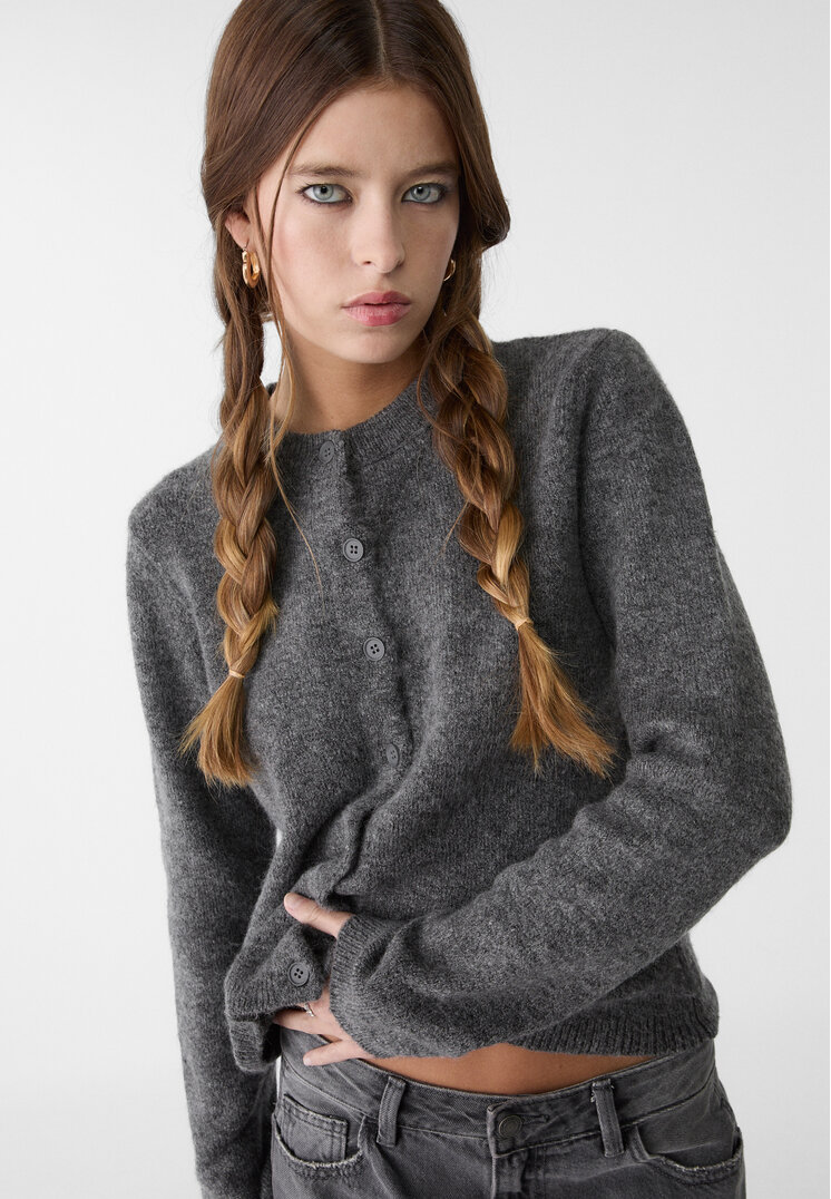 chaqueta botones punto